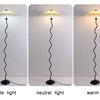 Lampadaire Spirale Métal Noir et Abat-Jour Plissé - Salon Bureau Chambre — Spiro