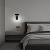 Applique Murale Rectangle Métal Noir Mat Minimaliste Design Moderne Noire - Chambre Salle de Bain Salon — Porphyre