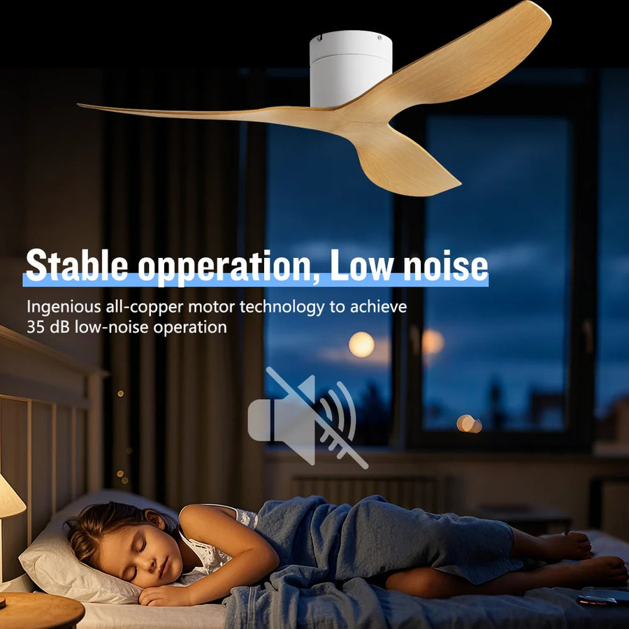 Ventilateur de Plafond Moderne 3 Pales avec Éclairage