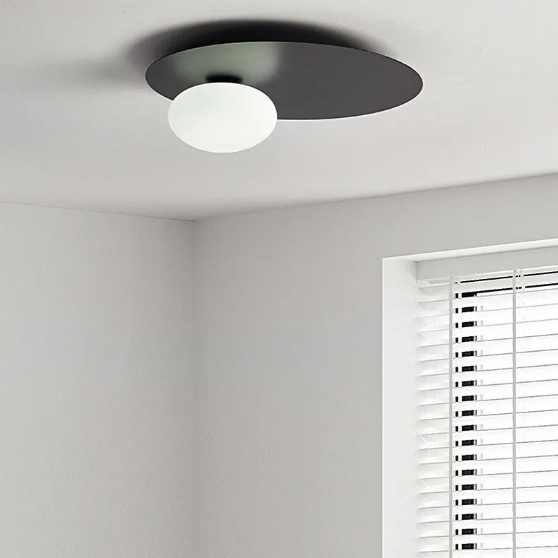 Plafonnier Disque Métal Doré Minimaliste Design Moderne - Salle de Bain Salon Chambre — Plateo
