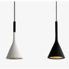 Suspension Cône Métal Noir Mat Minimaliste Design - Cuisine Salon Bureau — Effilé
