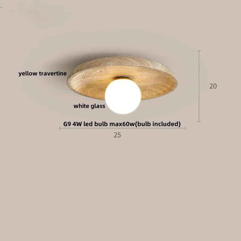 Rasha Anneau Pierre Beige Minimaliste