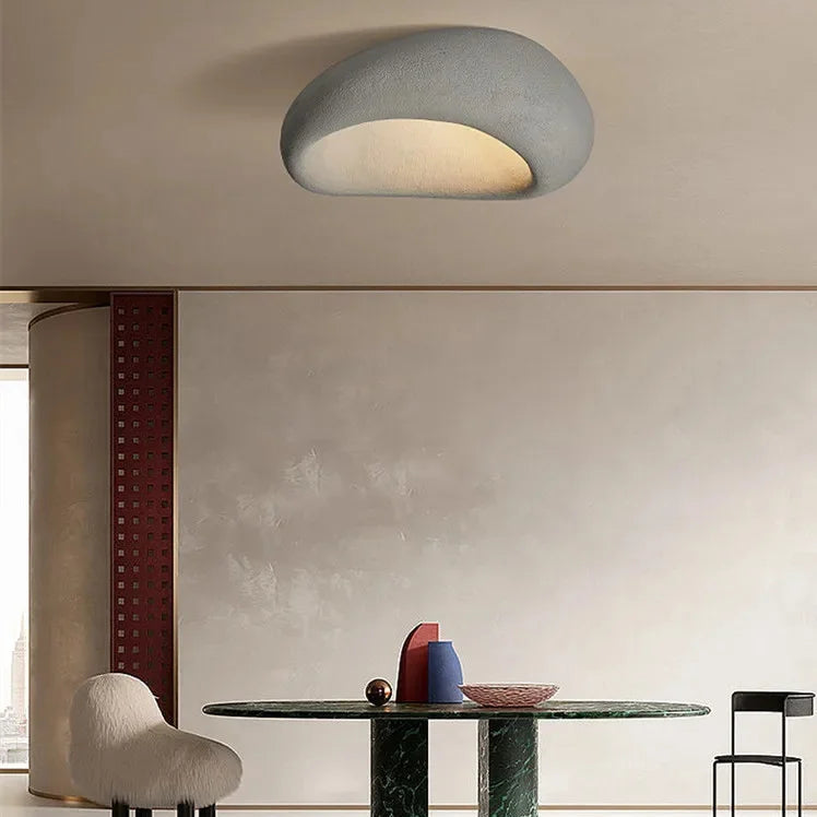 Plafonnier Coquillage Plâtre Blanc Minimaliste Design Moderne - Salle de Bain Salon Chambre — Flambeau