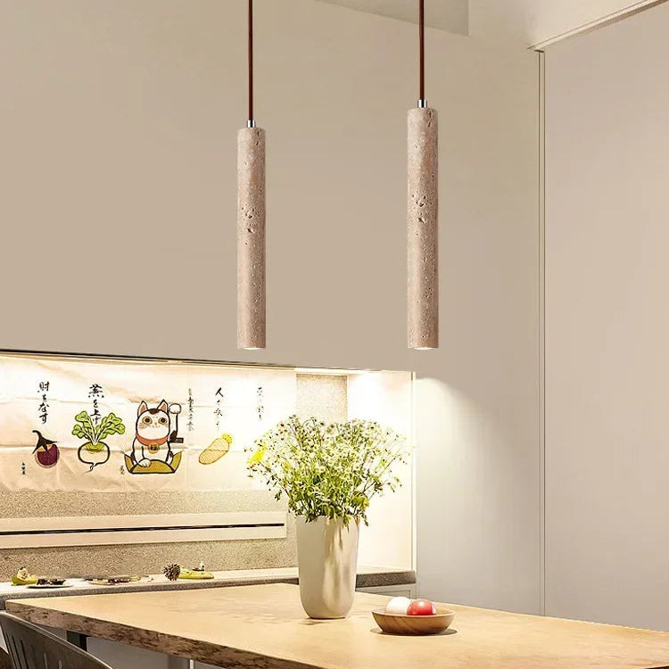 Suspension Sphère Béton et Bois Minimaliste Design Boule - Cuisine Salon Salle à Manger — Legato