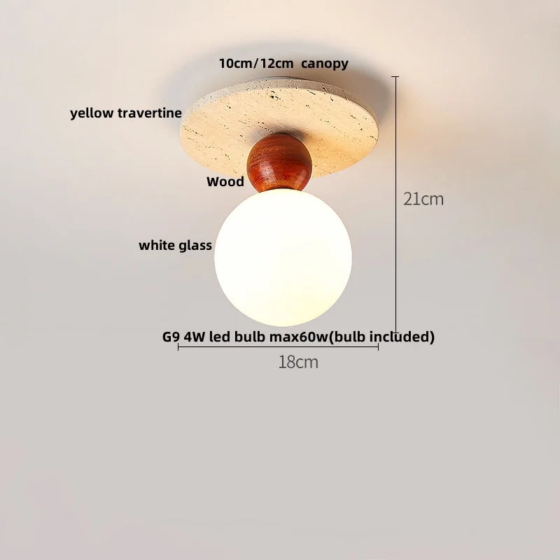 Rasha Anneau Pierre Beige Minimaliste