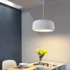 Suspension Cylindre Tissu Blanc Minimaliste Design - Chambre Salon Cuisine — Fulgor