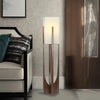 Lampadaire Géométrique Bois Naturel Minimaliste Design - Salon Bureau Chambre — Hexo