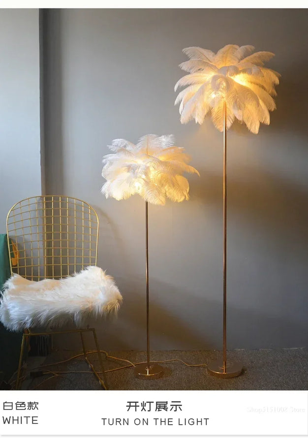 Lumis233 Plumes Rose Poudré Style Nordique