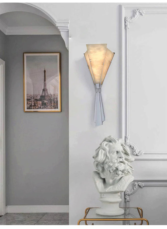 Ashanti Éventail Métal Brossé Art Déco