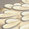 Lëris Pétales Acrylique Blanc et Bois Naturel