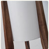 Lampadaire Cylindre Tissu Blanc et Bois Naturel - Salon Bureau Chambre — Canna