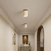 Plafonnier Cylindre Béton Blanc Minimaliste Design Moderne - Salle de Bain Salon Chambre — Thuban