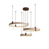 Lustre Suspension Cascade Sphères Verre Transparent et Métal Chromé - Salon Salle à Manger — Lothaire