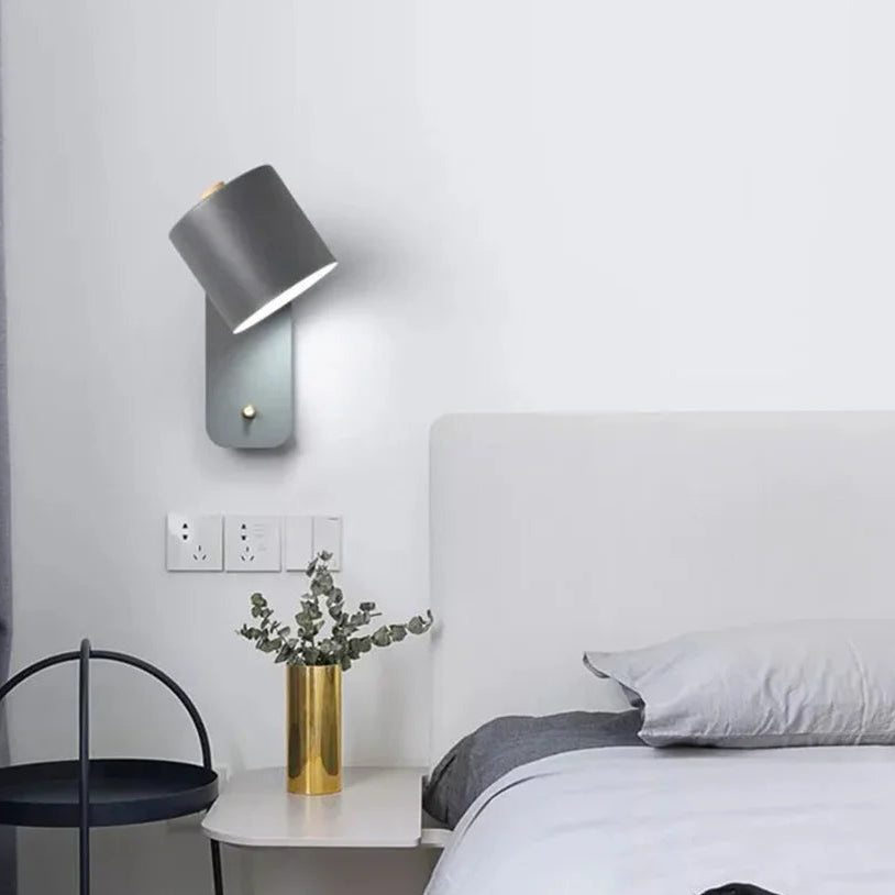 Applique Murale Cylindre Métal Blanc Minimaliste Design Moderne Blanche - Chambre Salle de Bain Salon — Fereshteh