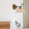 Applique Murale Cloche Porcelaine Blanche et Laiton Vintage - Chambre Salle de Bain Salon — Campanio