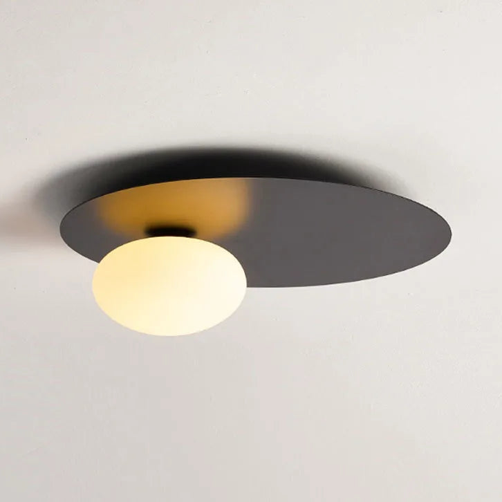 Plafonnier Disque Métal Doré Minimaliste Design Moderne - Salle de Bain Salon Chambre — Plateo