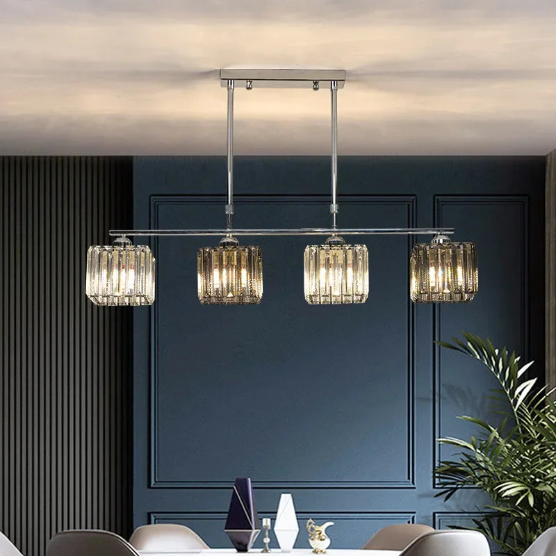 Sofia Cube Cristal et Métal Chromé Art Déco