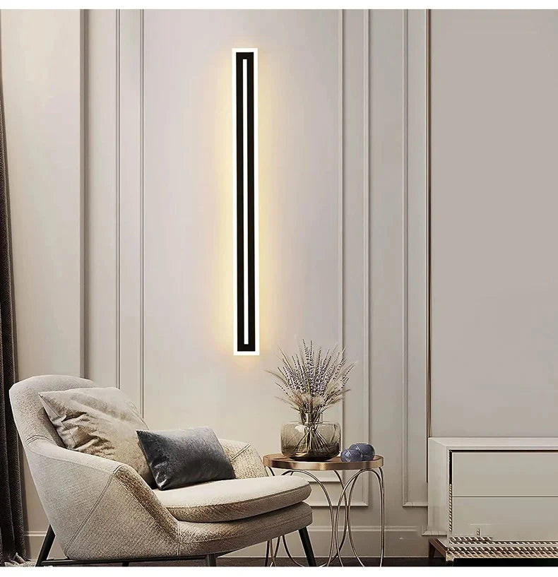 Rectangle Aluminium Noir et Blanc Minimaliste — Lumio