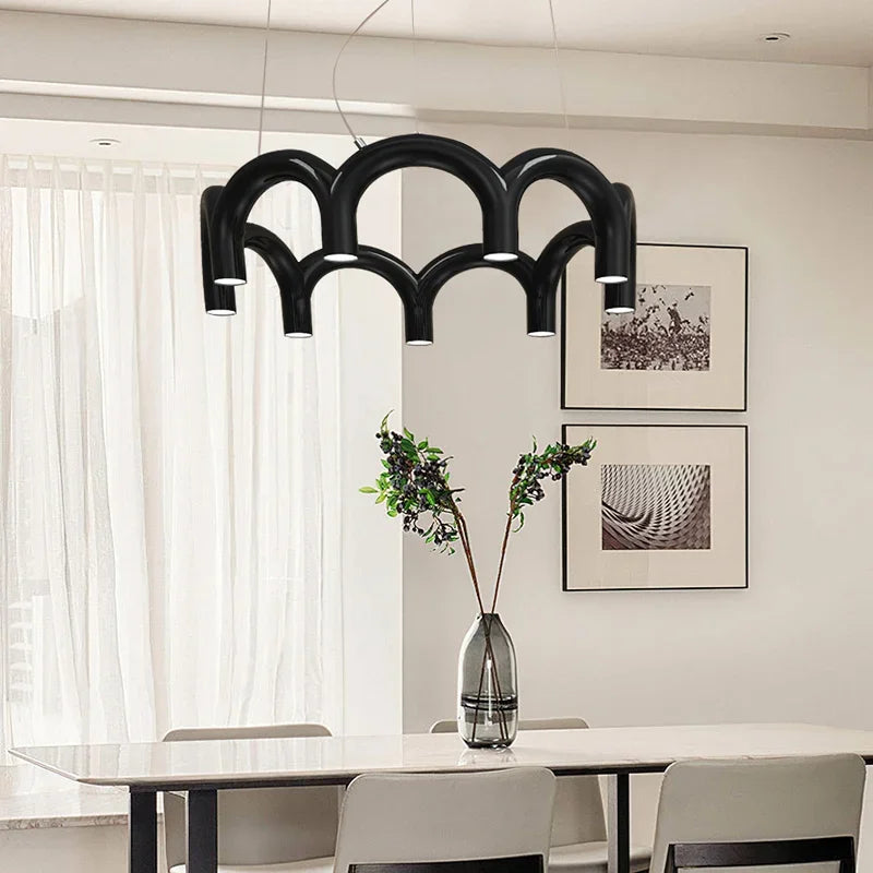 Fabrizia Arches Métal Noir Brillant Minimaliste