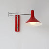 Applique Murale Conique Métal Rouge Articulée - Chambre Salon Salle de Bain — Amphitrite