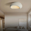 Plafonnier Coquillage Plâtre Blanc Minimaliste Design Moderne - Salle de Bain Salon Chambre — Flambeau