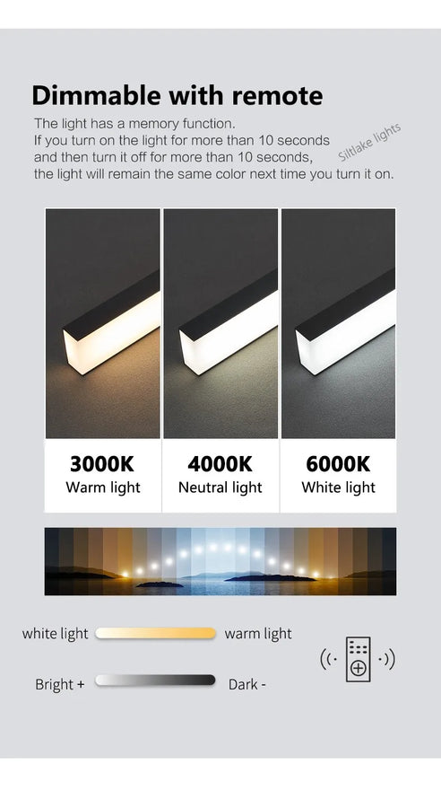 Neva Linéaire Métal Noir Mat Minimaliste