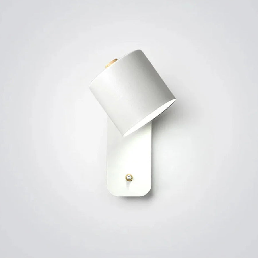 Applique Murale Cylindre Métal Blanc Minimaliste Design Moderne Blanche - Chambre Salle de Bain Salon — Fereshteh