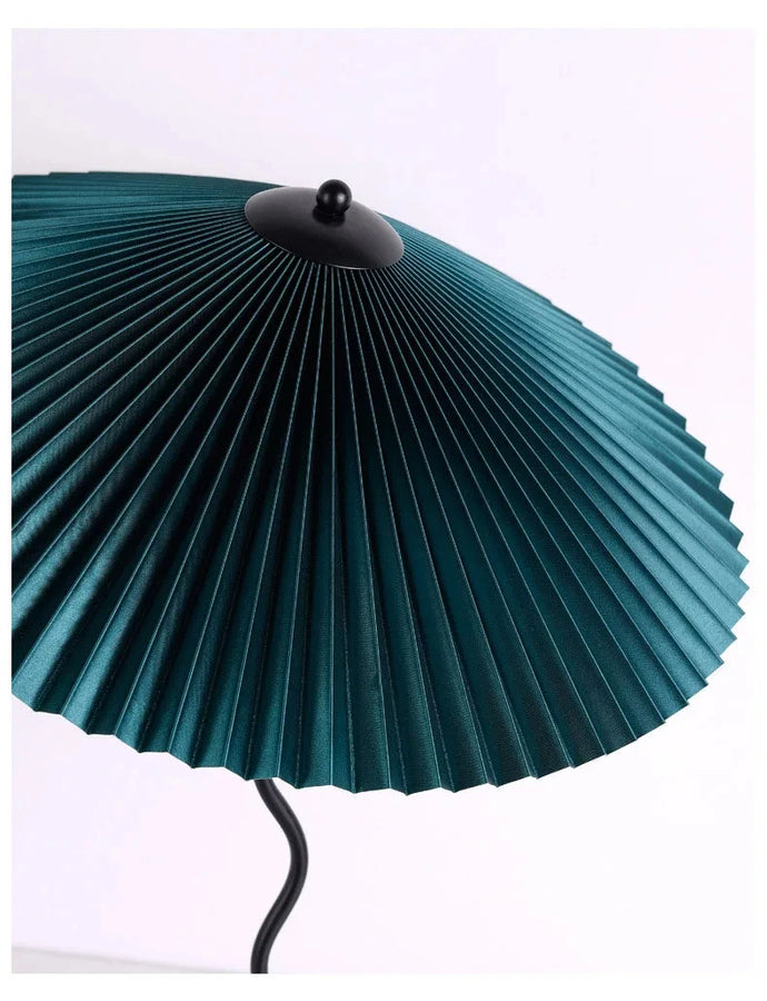 Lampadaire Spirale Métal Noir et Abat-Jour Plissé - Salon Bureau Chambre — Spiro