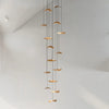 Lustre Suspension Cylindre Verre Soufflé Multicolore Art Déco - Salon Salle à Manger — Fuste