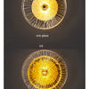 Taormina Disques Verre Transparent et Métal Doré