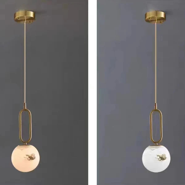 Suspension Dôme Bois Naturel et Métal Bicolore Nordique Design - Cuisine Chambre Salon — Positano