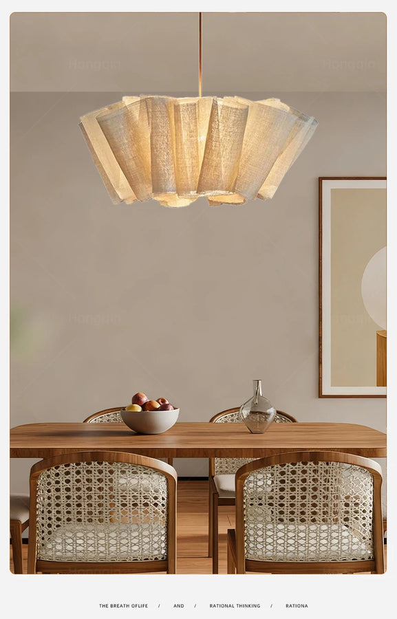 Lumis230 Pétales Tissu Lin Beige Wabi-Sabi