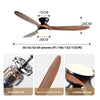 Ventilateur de Plafond Bois Massif avec Éclairage LED