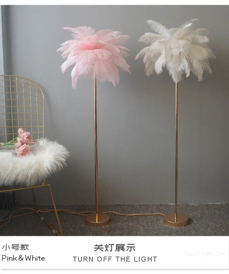 Lumis233 Plumes Rose Poudré Style Nordique