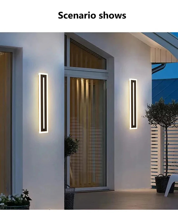 Rectangle Aluminium Noir et Blanc Minimaliste — Lumio