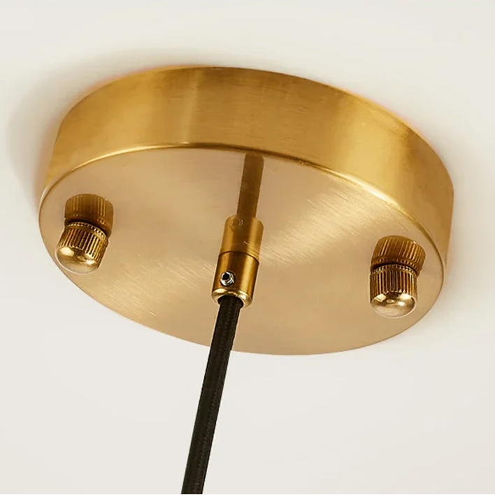 Suspension Niveaux Verre Opalin Blanc et Laiton - Chambre Salon Cuisine — Stratéo