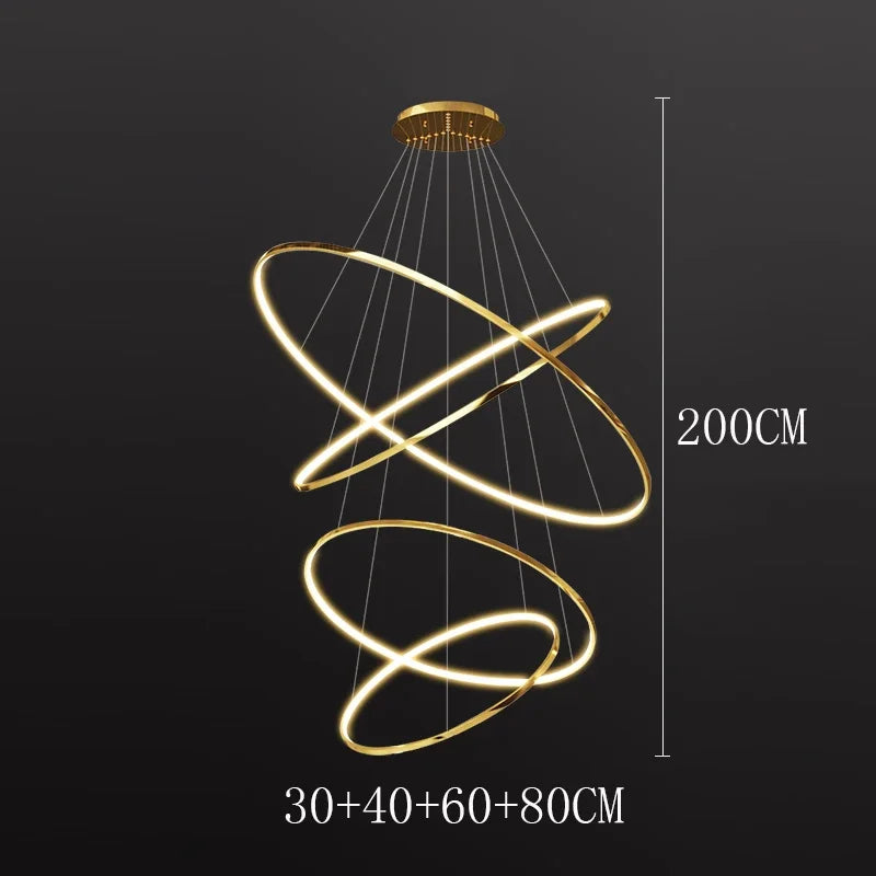 Svea Spirale Anneaux Métal Doré Contemporain