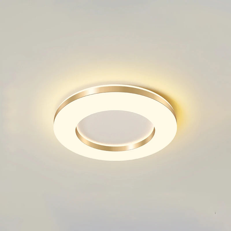 Plafonnier Anneau Métal Blanc Épuré Minimaliste Design Moderne - Salle de Bain Salon Chambre — Ferrara