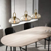 Suspension Sphère Verre Transparent et Laiton Épuré Design Boule - Cuisine Salon Salle à Manger — Deneb