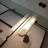 Suspension Cylindre Verre Texturé Transparent Minimaliste Design - Chambre Salon Cuisine — Fuste