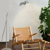 Lampadaire Bras Articulé Acier Chromé Minimaliste Design - Salon Bureau Chambre — Aura