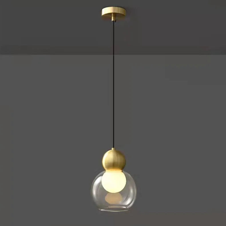 Suspension Cylindre Verre Fumé et Métal Noir - Chambre Salon Cuisine — Denebola