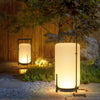 Lampadaire Lampe de Table Cylindre Tissu Beige Minimaliste Design - Salon Bureau Chambre — Stria et