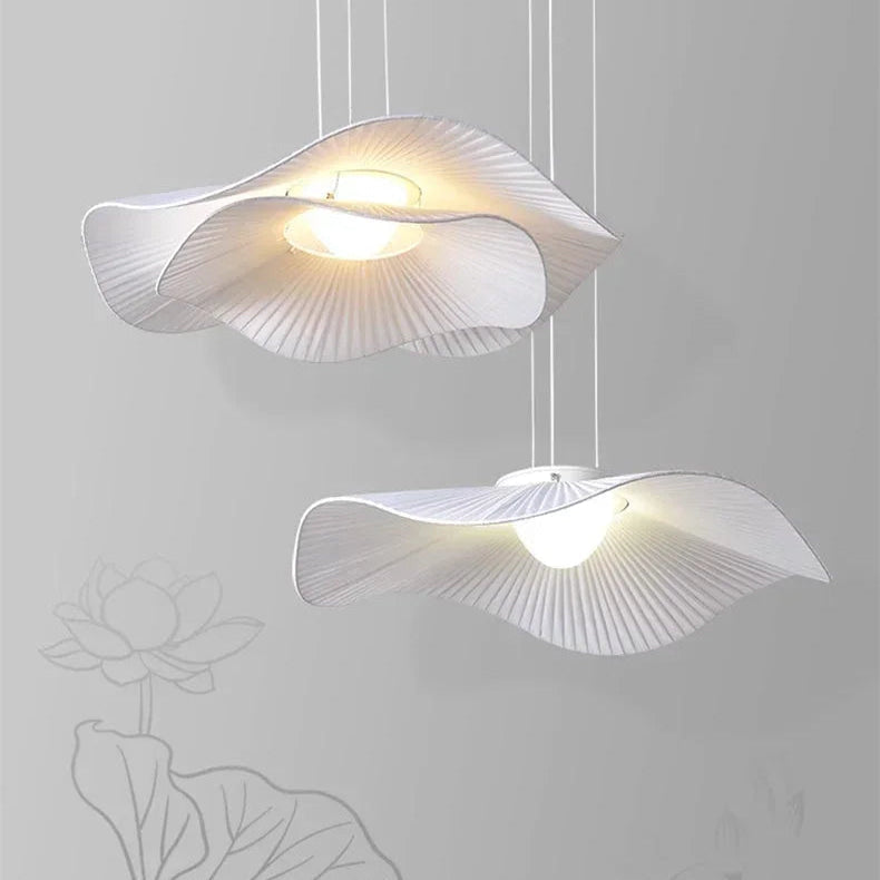 Suspension Vague Tissu Blanc Minimaliste Design - Chambre Salon Cuisine — Houle