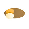 Plafonnier Disque Métal Doré Minimaliste Design Moderne - Salle de Bain Salon Chambre — Plateo