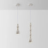 Suspension Pétales Tissu Marron et Boules Opalescentes - Chambre Salon Cuisine — Flore