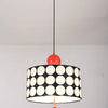Reso Cylindre Tissu Noir et Blanc Graphique