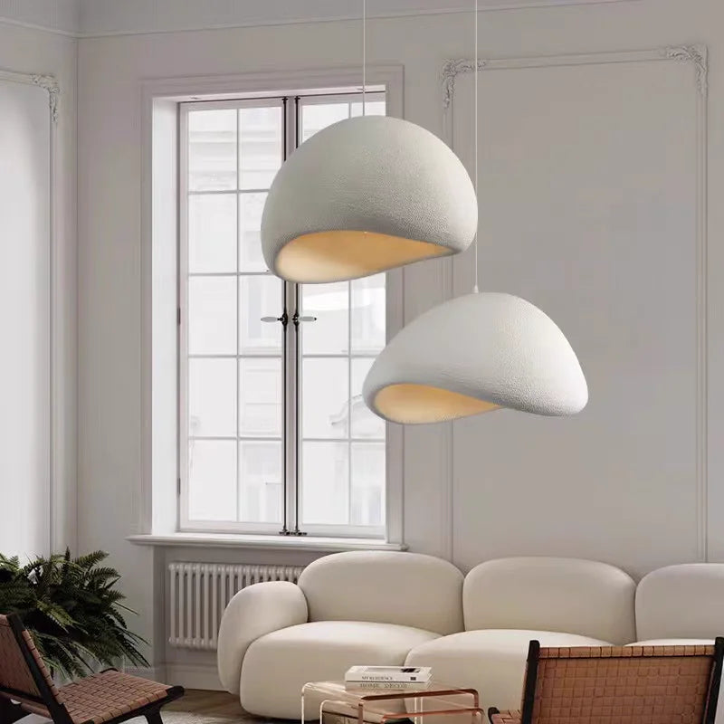 Suspension Nuage Fibre Blanche Minimaliste Design - Chambre Salon Cuisine — Nimbus