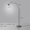 Lampadaire Bras Articulé Acier Chromé Minimaliste Design - Salon Bureau Chambre — Aura