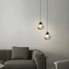 Suspension Cylindre Verre Fumé et Métal Noir - Chambre Salon Cuisine — Denebola